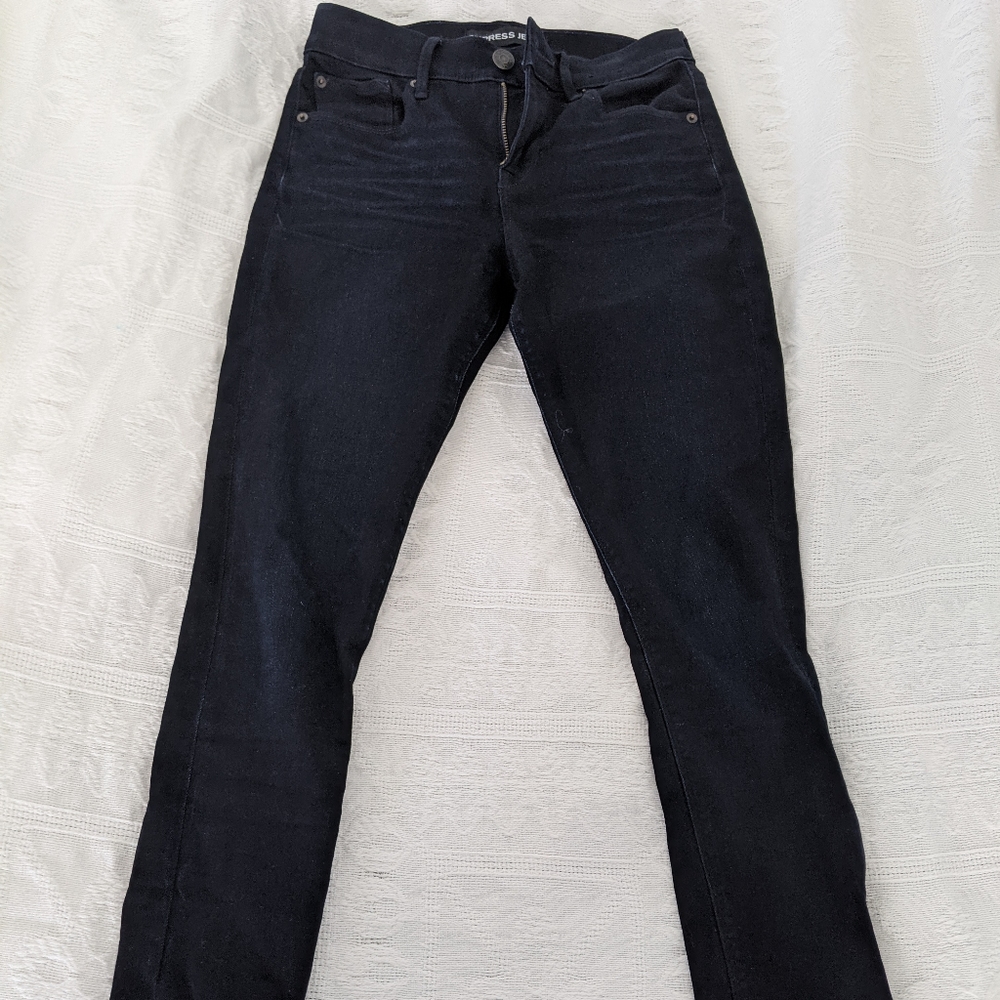 Express Dark Blue Skinny Jeans